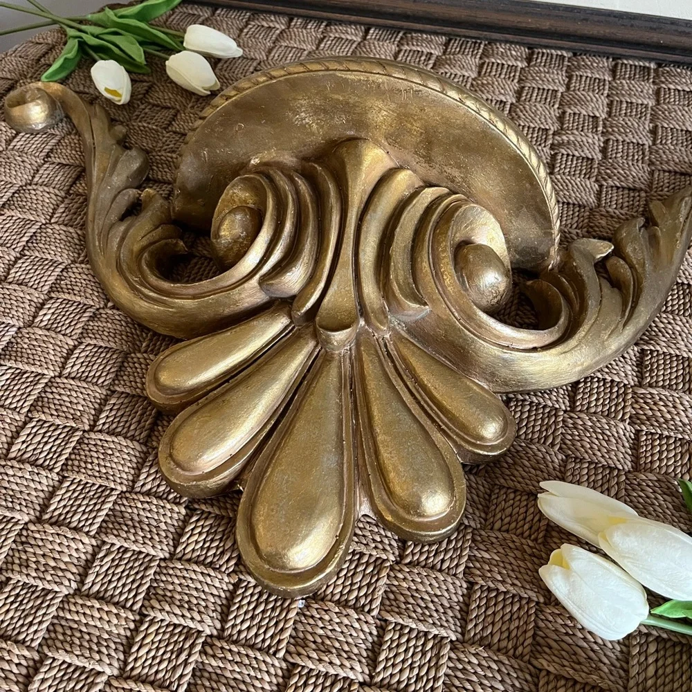 Vintage Gold Wall Shelf